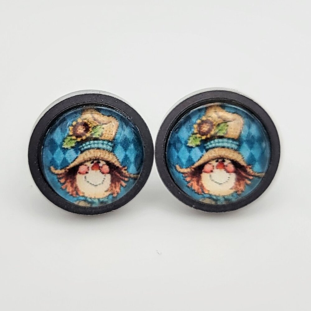 Thanksgiving Scarecrow Women's Holiday Fashion Stud Earring